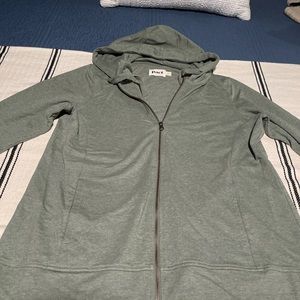 Pact XL full zip green sweatshirt